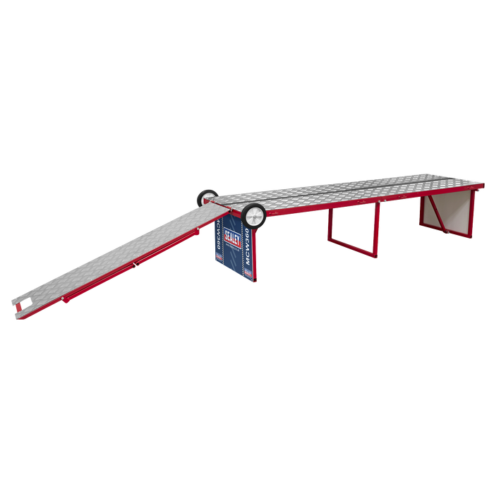Folding Motorcycle Workbench with Ramp 360kg Capacity | MCW360