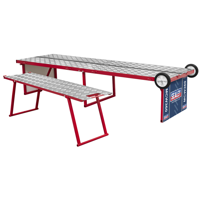 Folding Motorcycle Workbench with Ramp 360kg Capacity | MCW360