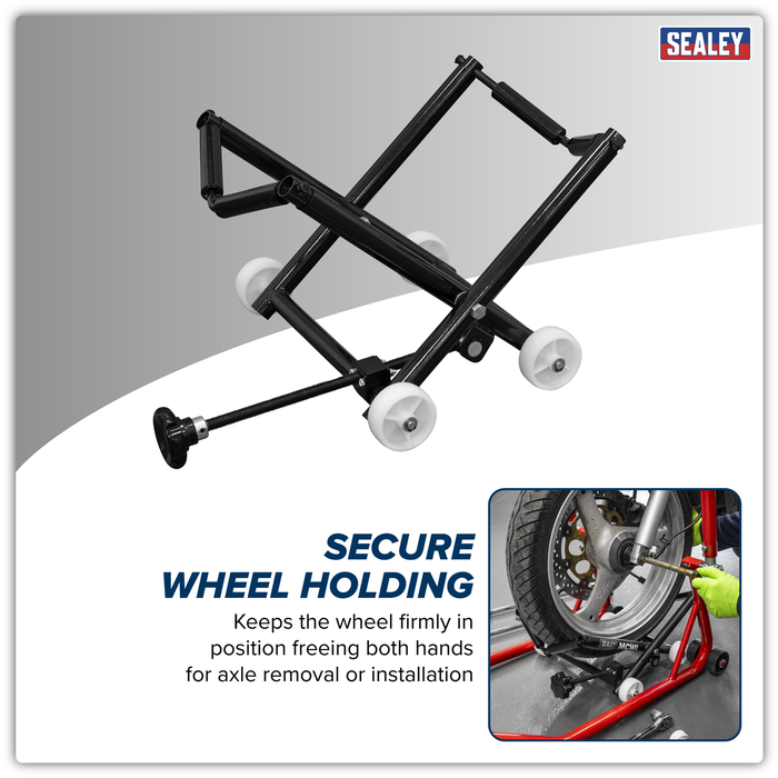 Motorcycle Wheel adjustable Support with Rollers | MCWL