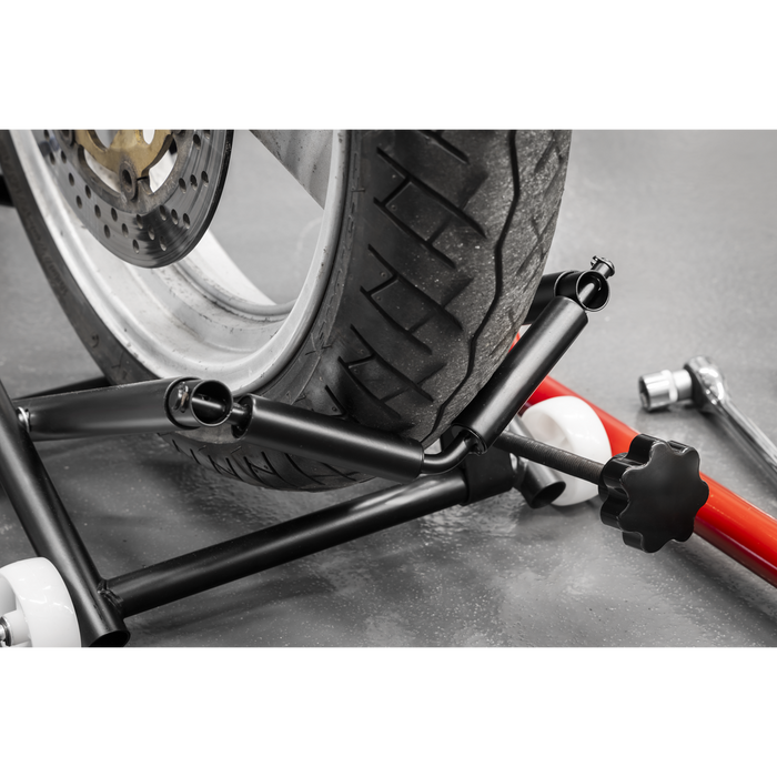 Motorcycle Wheel adjustable Support with Rollers | MCWL