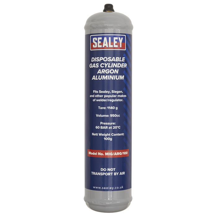 Disposable Argon Gas Cylinder 100g | MIG/ARG/100