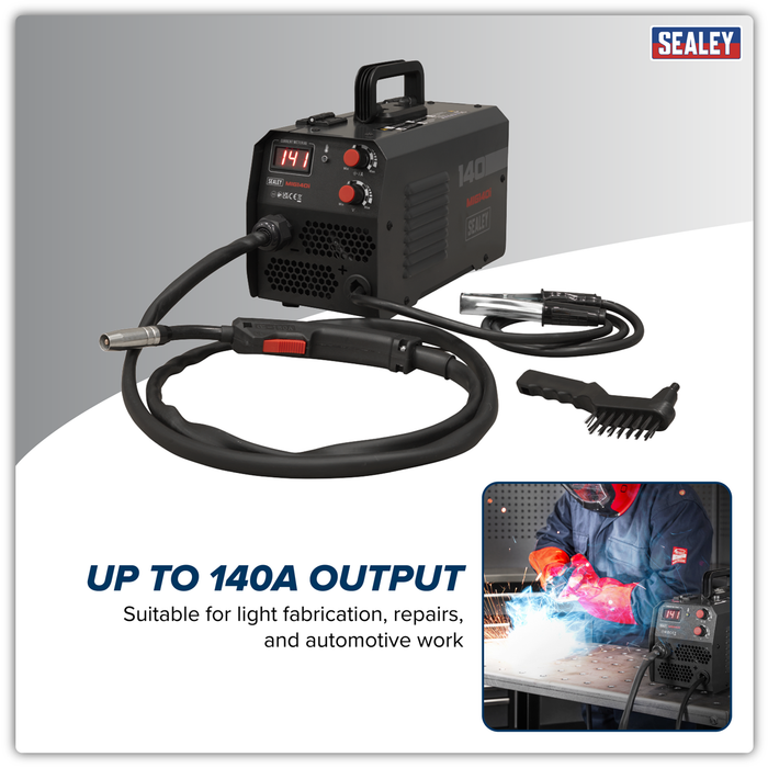 Flux Cored Gasless MIG Inverter Welder 140A | MIG140i