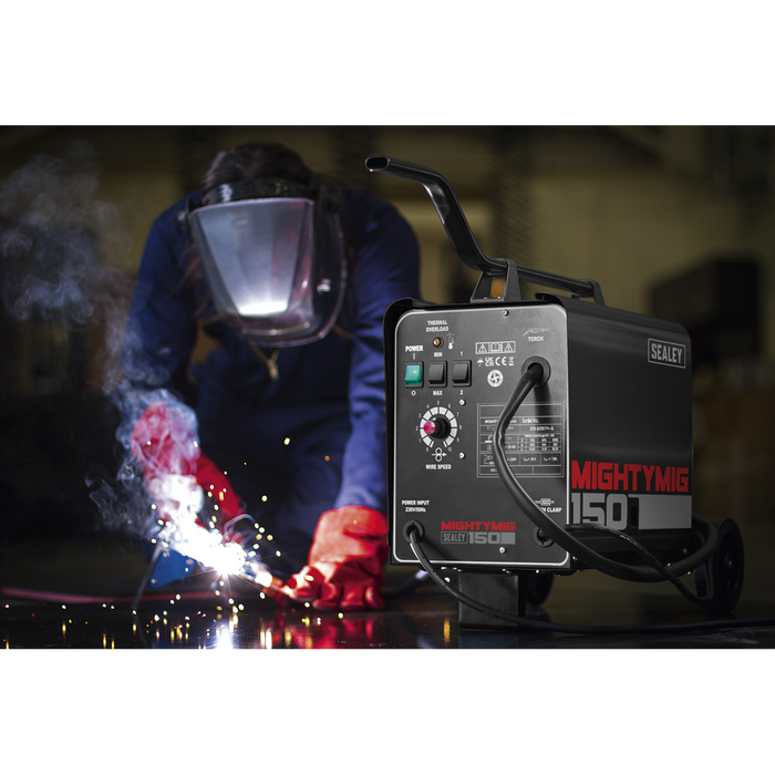 Professional Gas/Gasless MIG Welder 150A 230V | MIGHTYMIG150