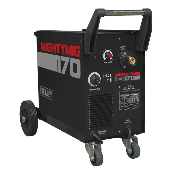 Professional Gas/Gasless MIG Welder with Euro Torch 170A | MIGHTYMIG170