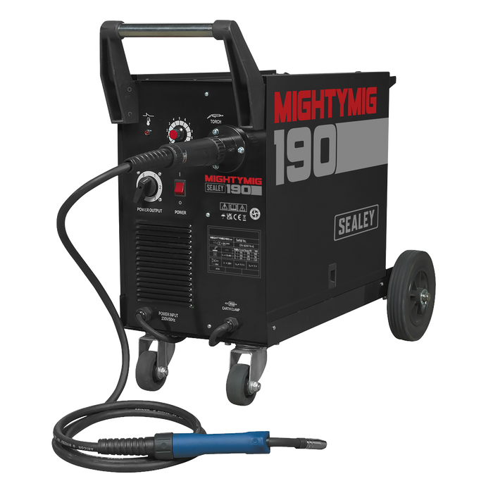 Professional Gas/Gasless MIG Welder with Euro Torch 190A | MIGHTYMIG190