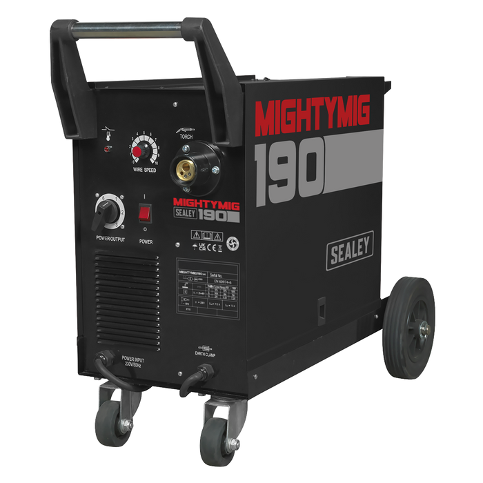 Professional Gas/Gasless MIG Welder with Euro Torch 190A | MIGHTYMIG190