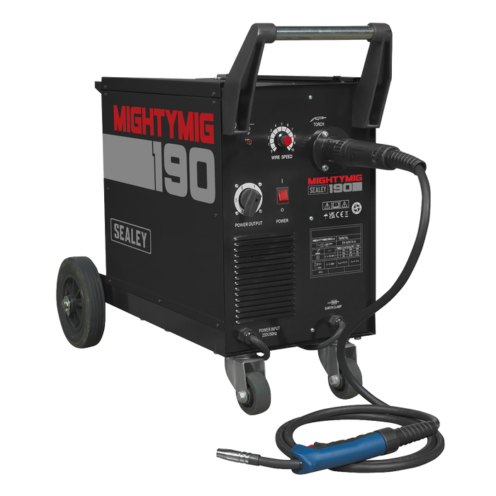 Professional Gas/Gasless MIG Welder with Euro Torch 190A | MIGHTYMIG190