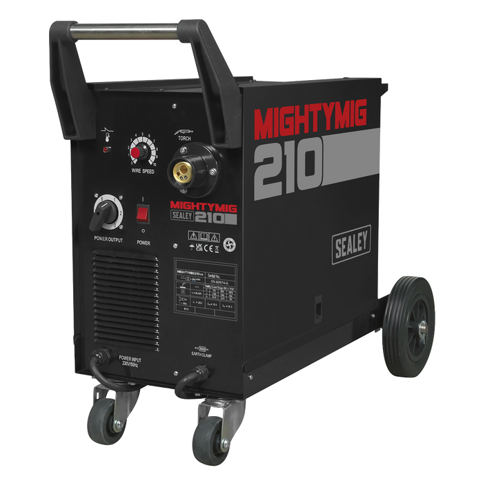Professional Gas/Gasless MIG Welder with Euro Torch 210A | MIGHTYMIG210