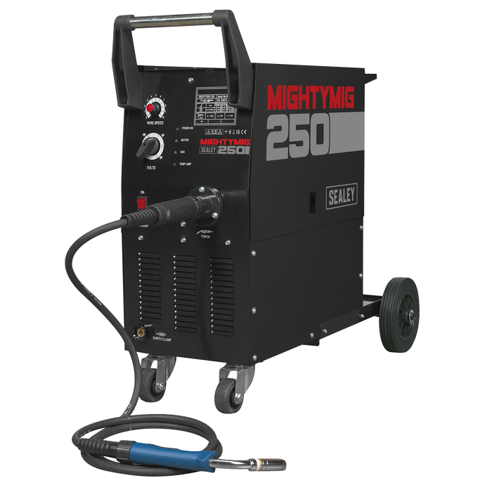 Professional Gas/Gasless MIG Welder with Euro Torch 250A | MIGHTYMIG250