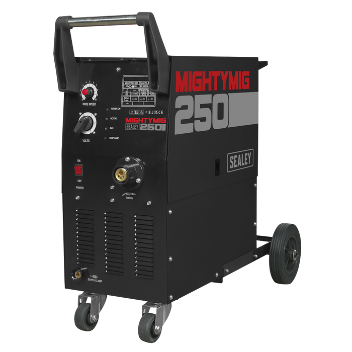 Professional Gas/Gasless MIG Welder with Euro Torch 250A | MIGHTYMIG250