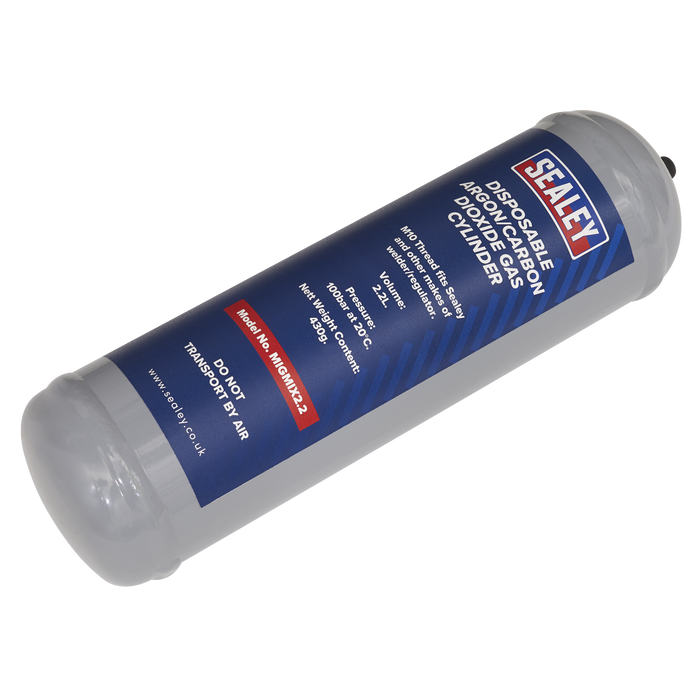 Disposable Argon/Carbon Dioxide Gas Cylinder 430g, 2.2L - Pack of 4 | MIGMIX2.24