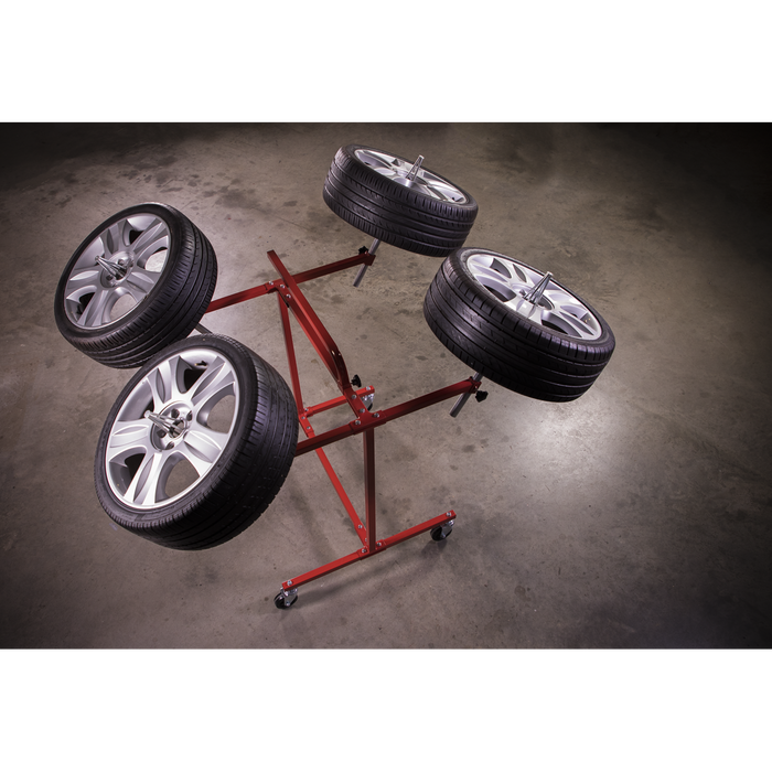 Heavy-Duty Alloy Wheel Painting/Repair Stand 4 Wheel Capacity | MK71