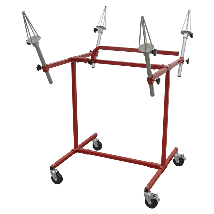 Heavy-Duty Alloy Wheel Painting/Repair Stand 4 Wheel Capacity | MK71