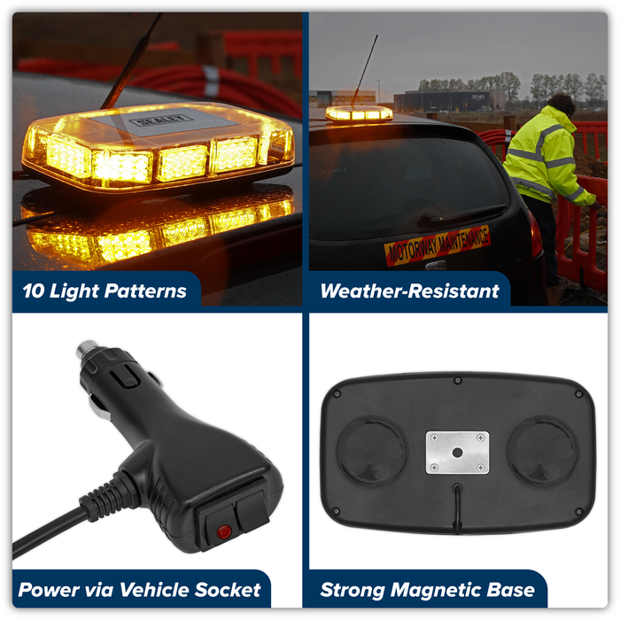 Mini Light Bar with Magnetic Base 50W SMD LED 12/24V | MLB80MB