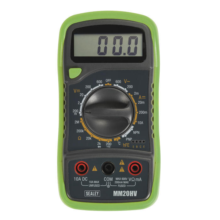 8-Function Digital Multimeter with Thermocouple - Hi-Vis Green | MM20HV