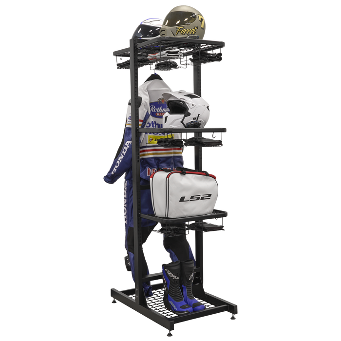 Freestanding Motorcycle Helmet & Gear Storage | MS081FS2