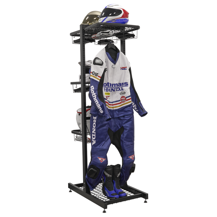 Freestanding Motorcycle Helmet & Gear Storage | MS081FS2