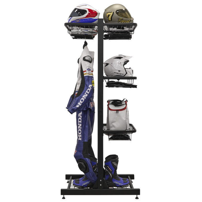 Freestanding Motorcycle Helmet & Gear Storage | MS081FS2