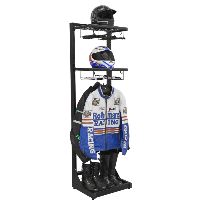 Freestanding Motorcycle Helmet & Gear Storage | MS081FS