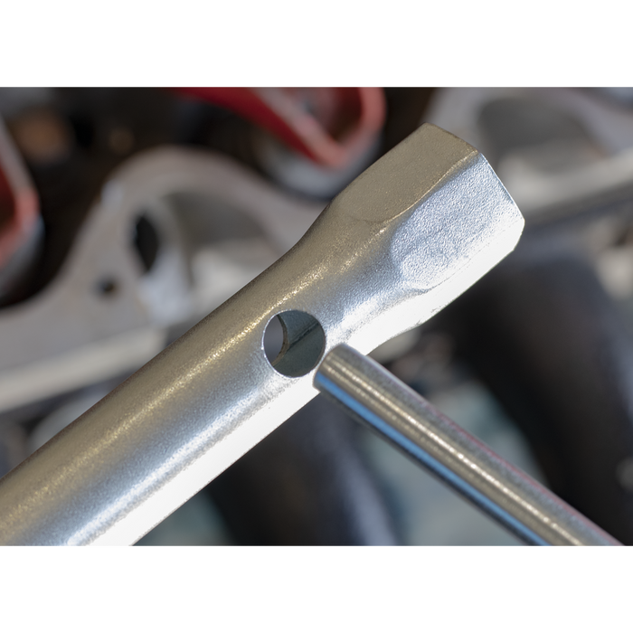 Long Reach Double End Spark Plug Box Spanner with L-Bar 16/18mm | MS157