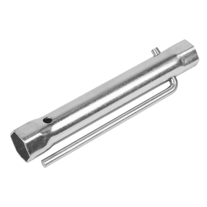 Long Reach Double End Spark Plug Box Spanner with L-Bar 17/21mm | MS158