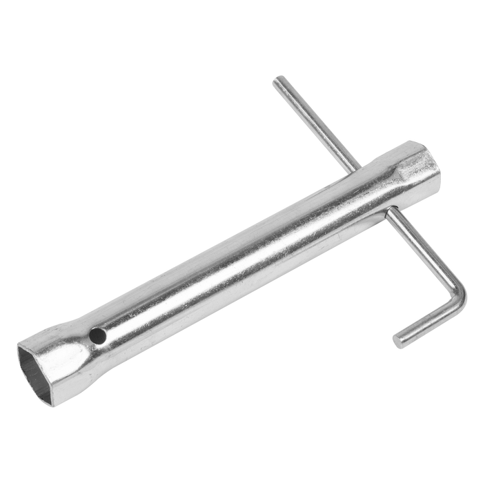 Long Reach Double End Spark Plug Box Spanner with L-Bar 18/21mm | MS161