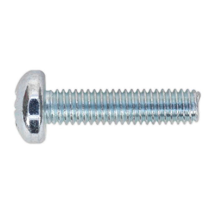 Zinc Plated Pan Head Pozi Machine Screw M6 x 25mm, DIN 7985Z - Pack of 50 | MSP625