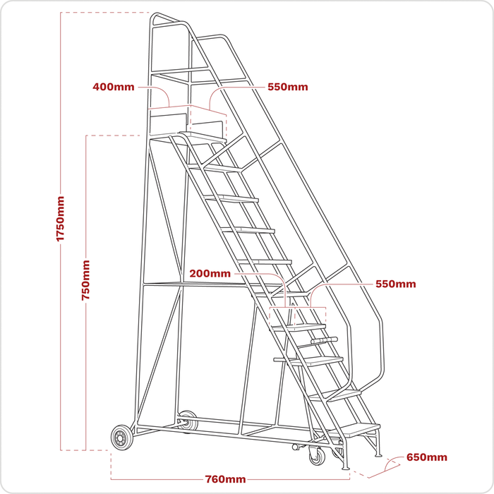 Mobile Safety Steps 3-Tread | MSS03