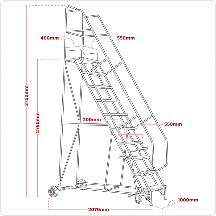 Mobile Safety Steps 11-Tread | MSS11