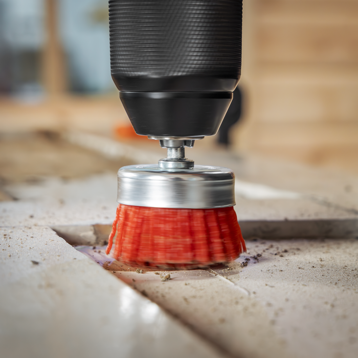 Nylon Filament Cup Brush 50mm with 6mm Shaft | NFB50