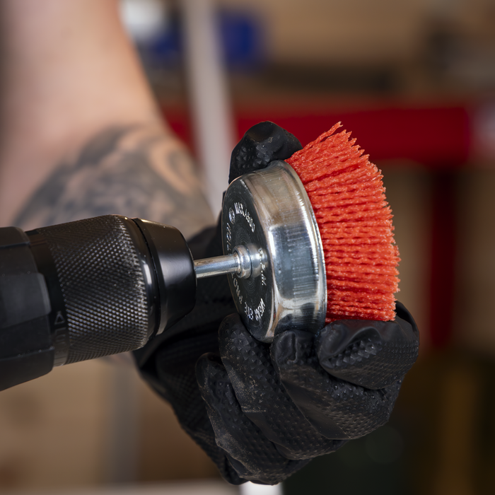 75mm Nylon Filament Cup Brush with 6mm Shaft | NFB75