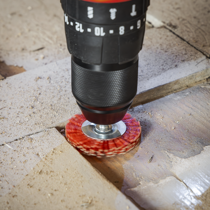 50mm Nylon Filament Circular Brush with 6mm Shaft | NFBC50