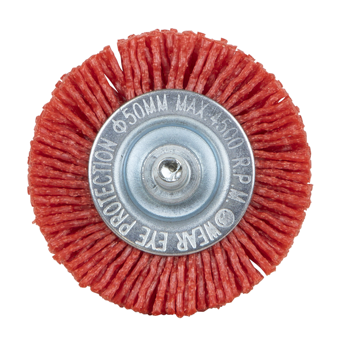 50mm Nylon Filament Circular Brush with 6mm Shaft | NFBC50