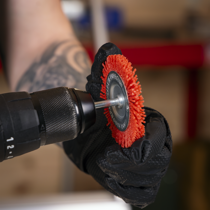 75mm Nylon Filament Circular Brush with 6mm Shaft | NFBC75