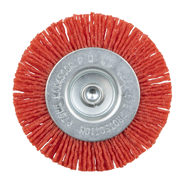 75mm Nylon Filament Circular Brush with 6mm Shaft | NFBC75