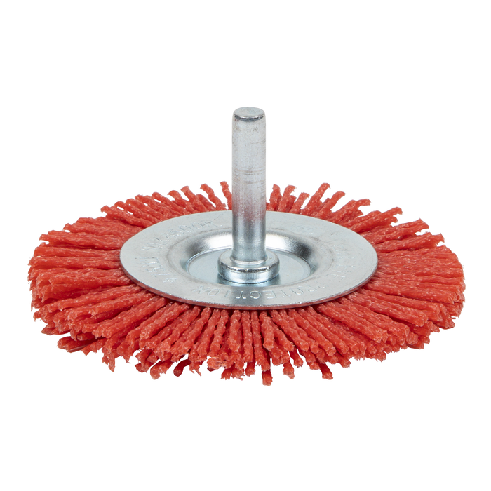 75mm Nylon Filament Circular Brush with 6mm Shaft | NFBC75