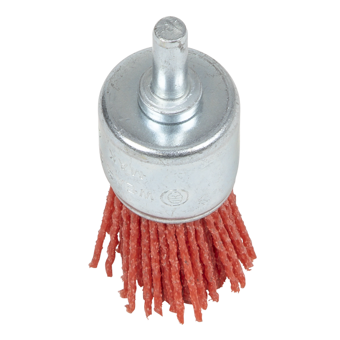 25mm Nylon Filament End Brush with 6mm Shaft | NFBE25