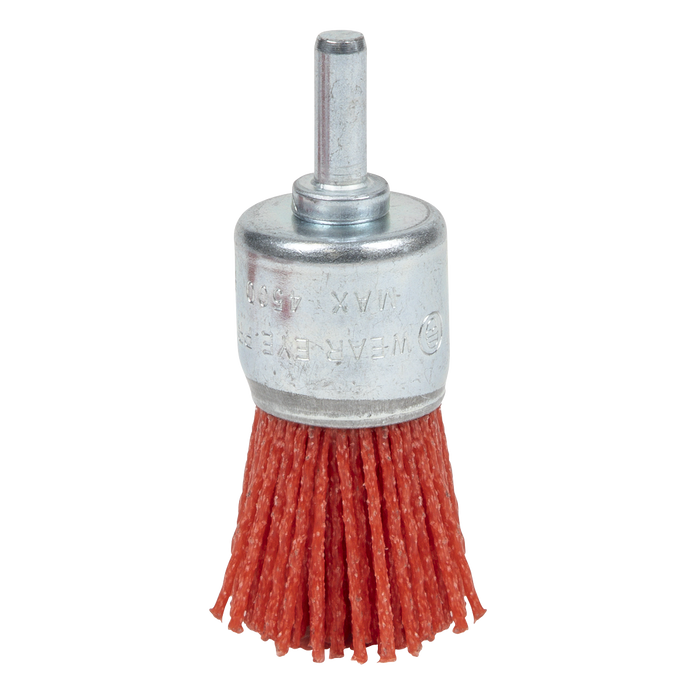 25mm Nylon Filament End Brush with 6mm Shaft | NFBE25