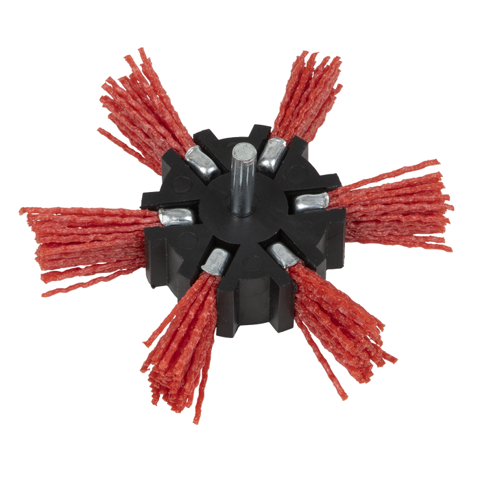 100mm Nylon Filament Strip Brush with 6mm Shaft | NFBS100