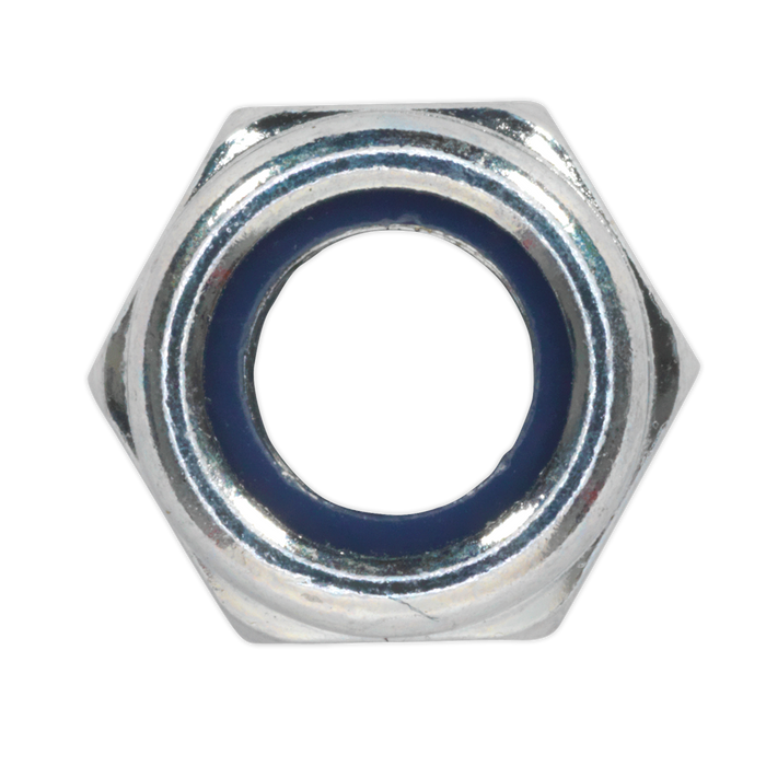 Zinc Plated Nylon Locknut M8, DIN 982 - Pack of 100 | NLN8