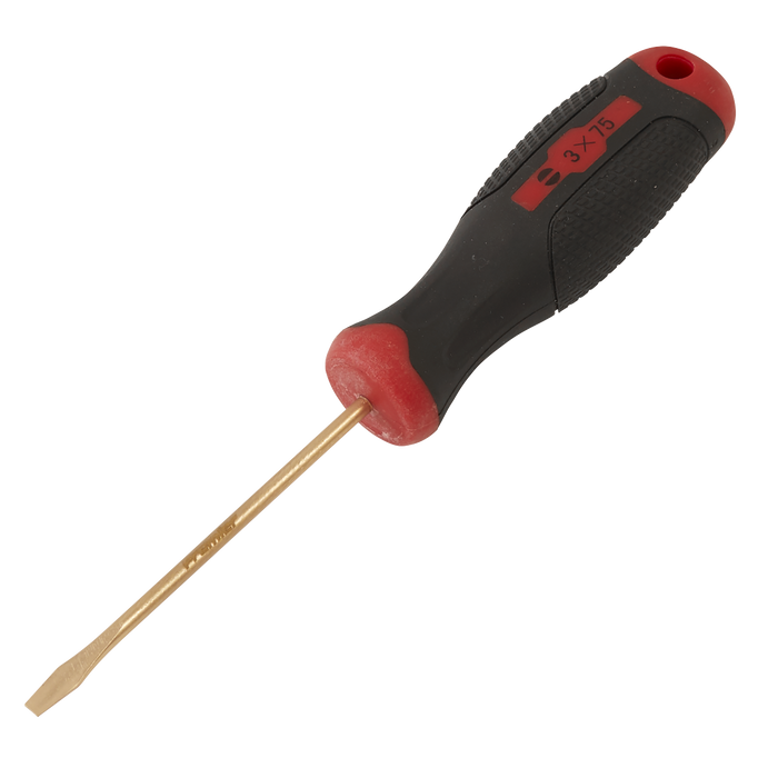 Screwdriver Slotted 3 x 75mm - Non-Sparking | NS092