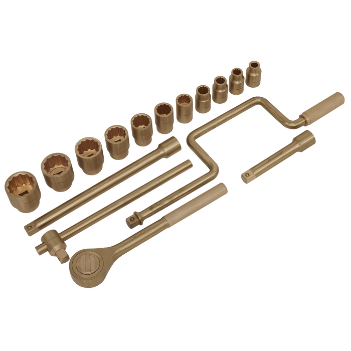 Premier Non-Sparking Socket Set 1/2"Sq Drive 17pc | NS124
