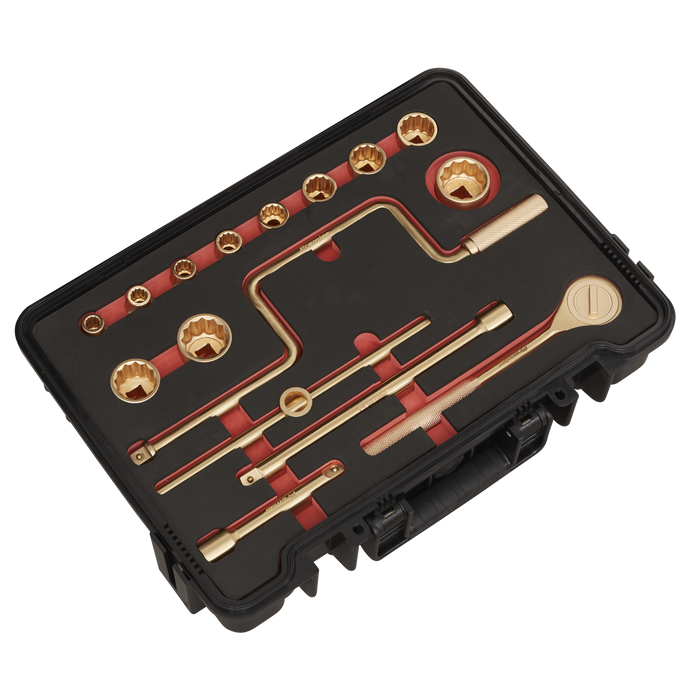 Premier Non-Sparking Socket Set 1/2"Sq Drive 17pc | NS124