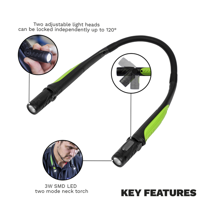 Rechargeable Neck Torch 3W SMD LED | NT320LED