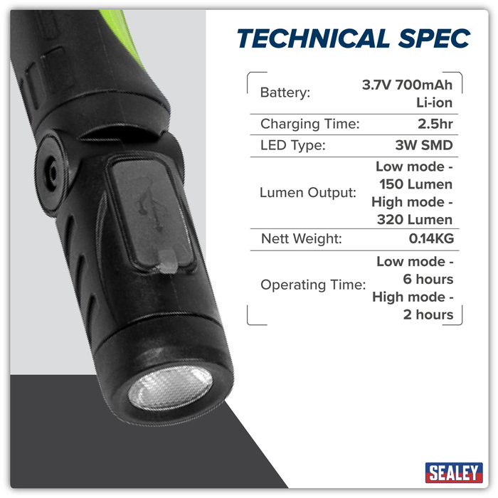 Rechargeable Neck Torch 3W SMD LED | NT320LED