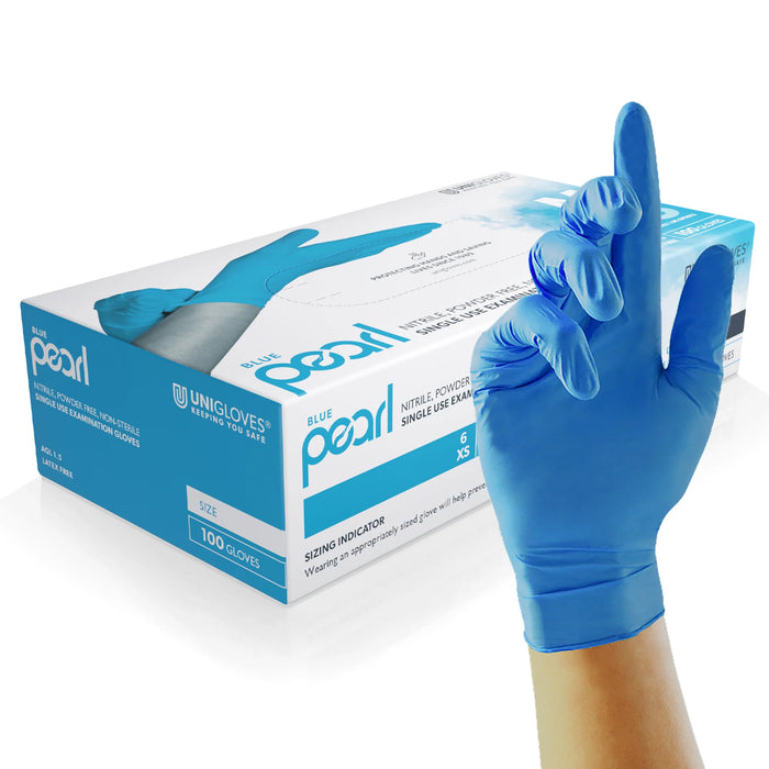 Unigloves Disposable Long Lasting Nitrile Gloves Full Pearl Range (12 Colours) | GP00
