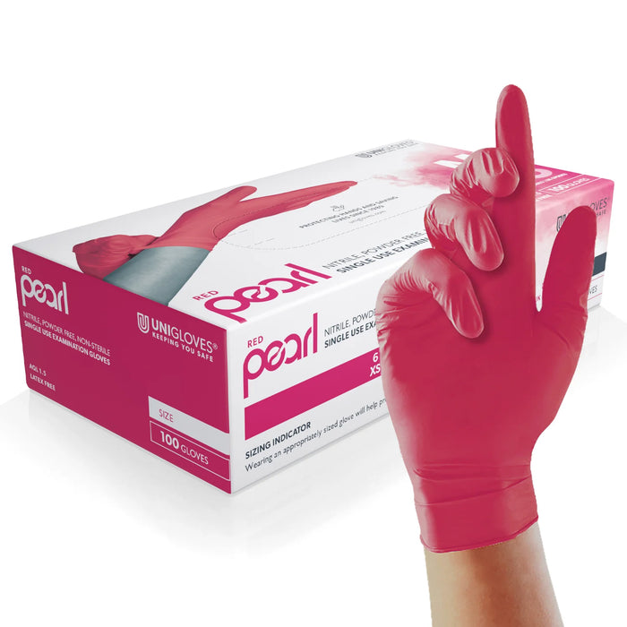 Unigloves Disposable Long Lasting Nitrile Gloves Full Pearl Range (12 Colours) | GP00