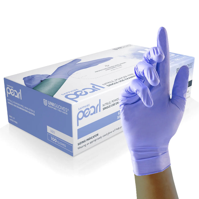 Unigloves Disposable Long Lasting Nitrile Gloves Full Pearl Range (12 Colours) | GP00