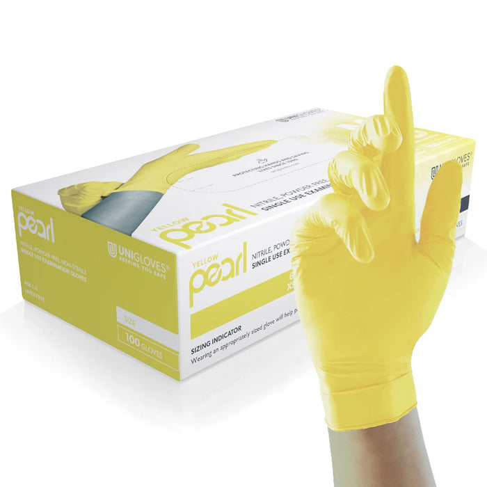 Unigloves Disposable Long Lasting Nitrile Gloves Full Pearl Range (12 Colours) | GP00