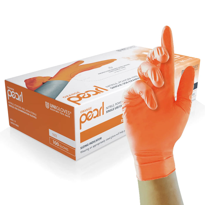 Unigloves Disposable Long Lasting Nitrile Gloves Full Pearl Range (12 Colours) | GP00